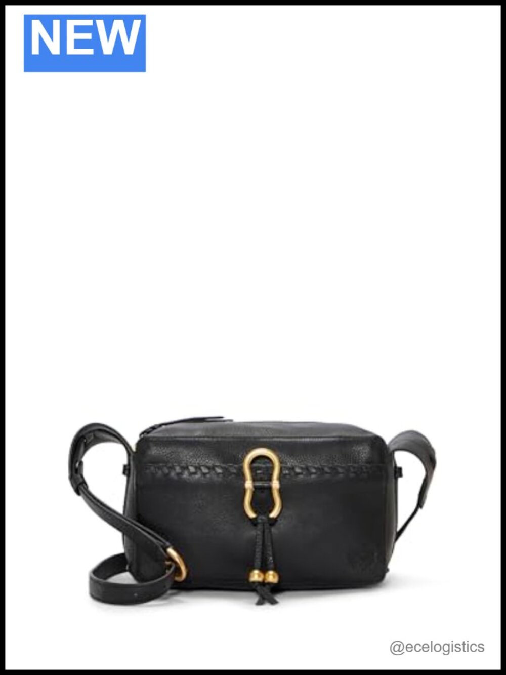Genuine Leather Crossbody Bag Zip Closure Sling